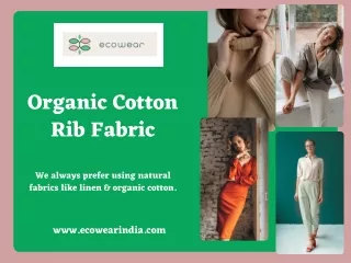 Organic Cotton Rib Fabric