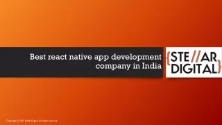 Best react native app development company in India