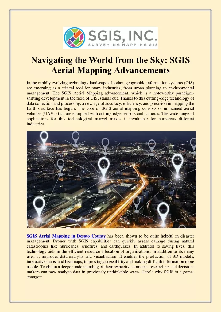 navigating the world from the sky sgis aerial