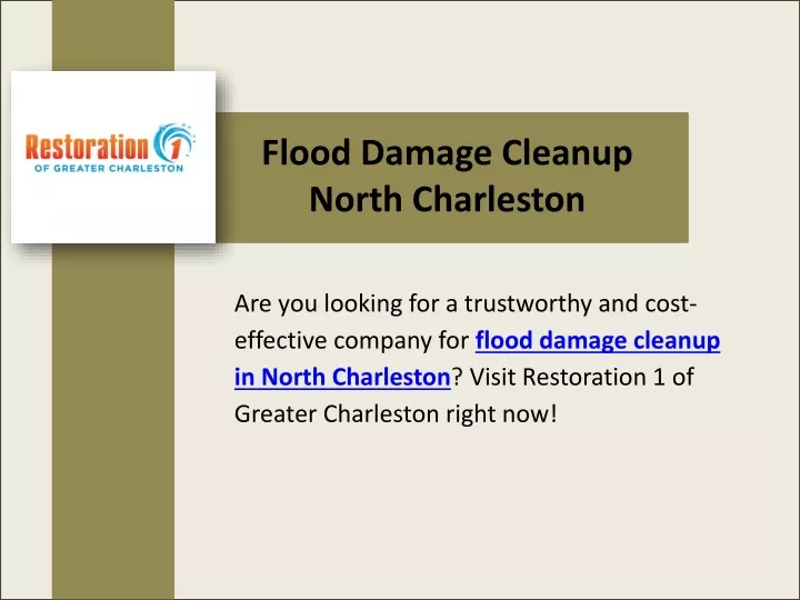 flood damage cleanup north charleston