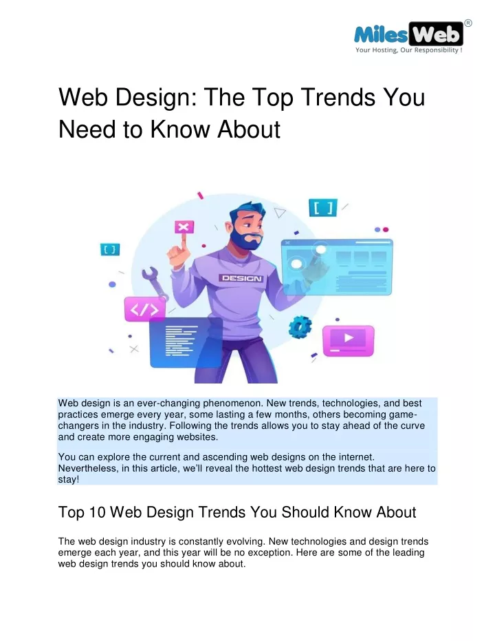 web design the top trends you need to know about