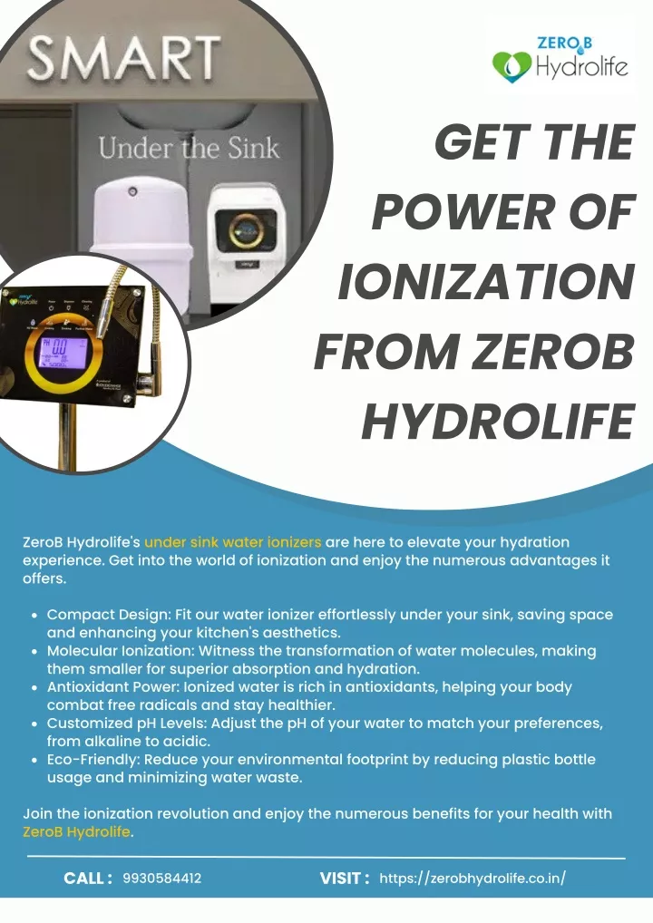 get the power of ionization from zerob hydrolife