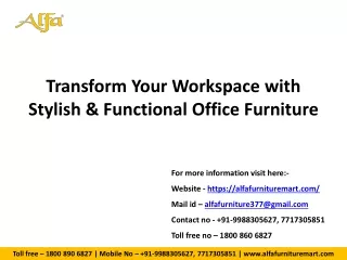 Transform Your Workspace with Stylish & Functional Office Furniture