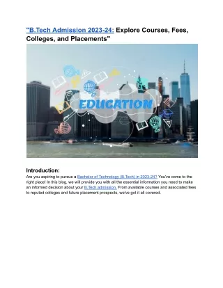 b tech admission 2023 24 explore courses fees