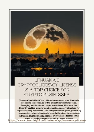 Lithuania's Cryptocurrency License is a Top Choice for Crypto Businesses