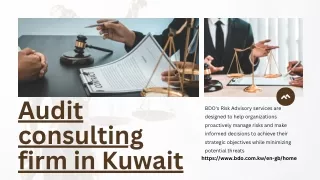 Audit consulting firm in Kuwait