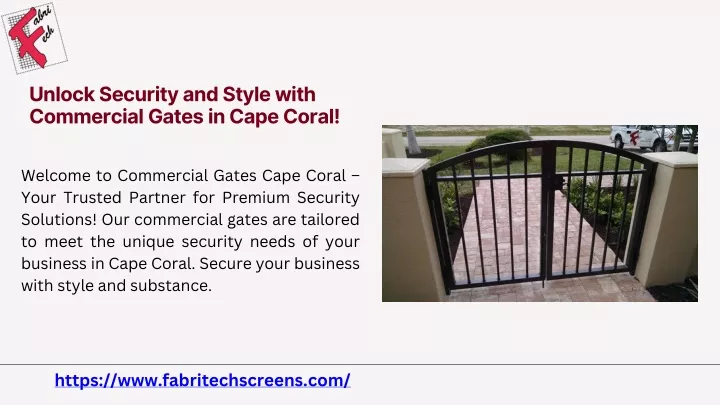 unlock security and style with commercial gates