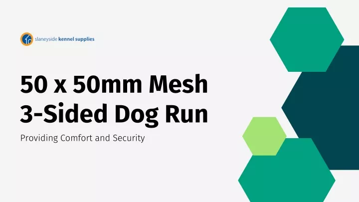 50 x 50mm mesh 3 sided dog run providing comfort