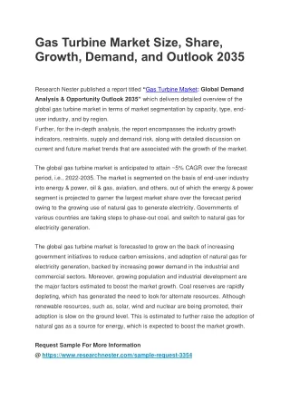 gas turbine market size share growth demand