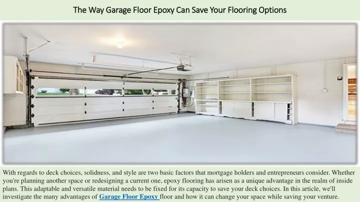 the way garage floor epoxy can save your flooring options