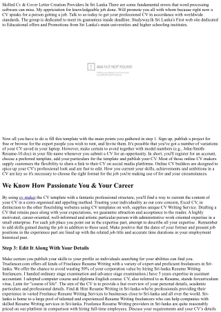 skilled cv cover letter creation providers