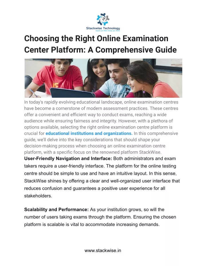 choosing the right online examination center