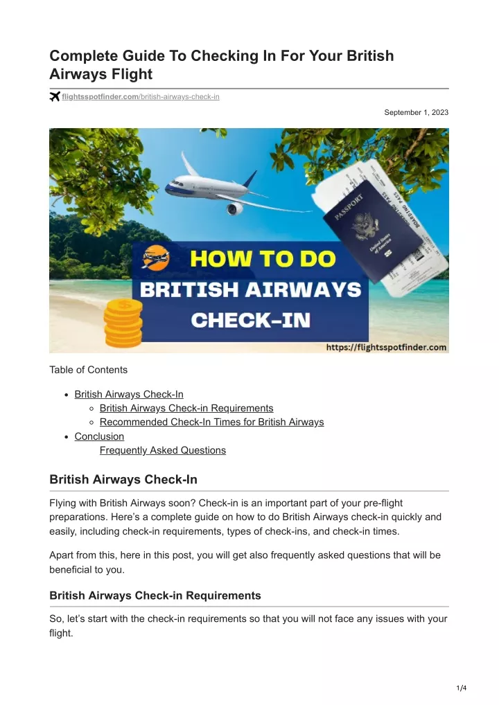 complete guide to checking in for your british