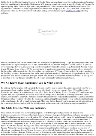 skilled cv cowl letter creation services