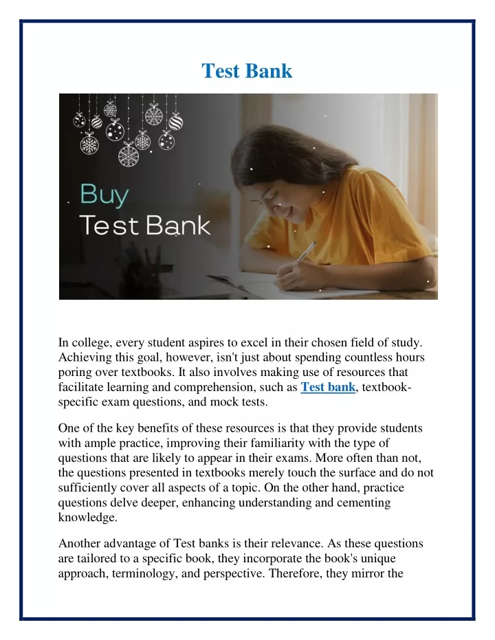 test bank