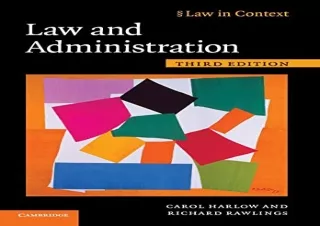 [EPUB] DOWNLOAD Law and Administration (Law in Context)