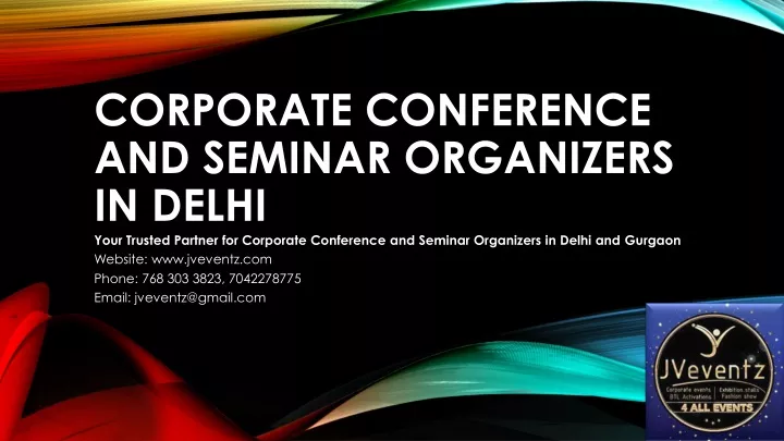 corporate conference and seminar organizers in delhi