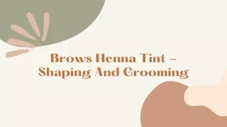 Brows Henna Tint - Nano Shading Brows- PPT