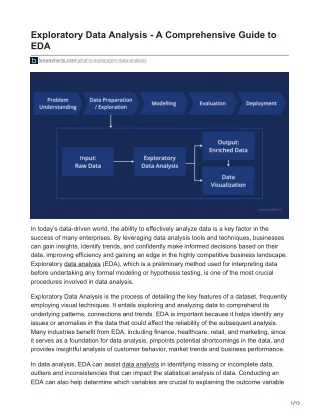 Exploratory Data Analysis - A Comprehensive Guide to EDA