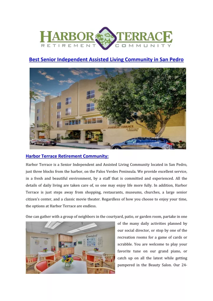 best senior independent assisted living community