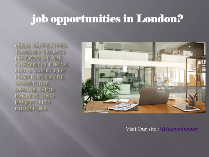 job opportunities in london