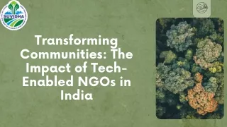 The Impact Of Tech Enabled NGO's In India