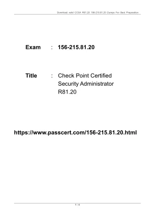 download valid ccsa r81 20 156 215 81 20 dumps