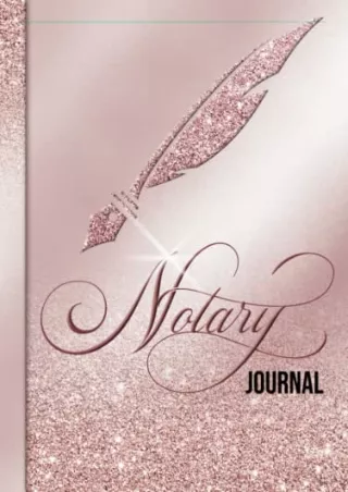 PDF_ Notary Public Logbook | Rose Gold Notary Journal | Modern Notary Log Book |