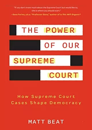 PDF/READ The Power of Our Supreme Court: How Supreme Court Cases Shape Democracy