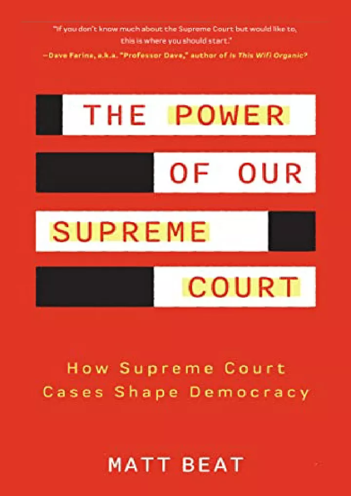 the power of our supreme court how supreme court