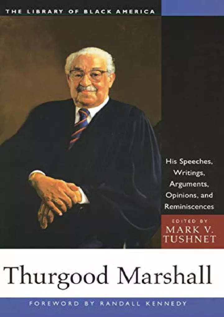 thurgood marshall his speeches writings arguments