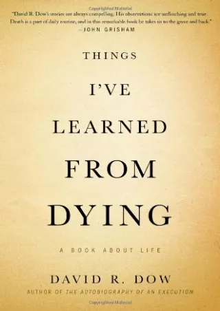 PDF/READ/DOWNLOAD Things I've Learned from Dying: A Book About Life bestseller