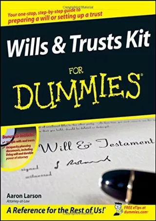 DOWNLOAD/PDF Wills and Trusts Kit For Dummies ipad