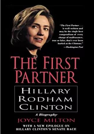 [PDF READ ONLINE] The First Partner: Hillary Rodham Clinton free