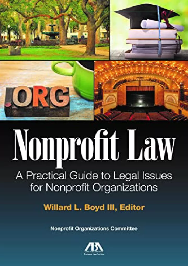 nonprofit laws a practical guide to legal issues