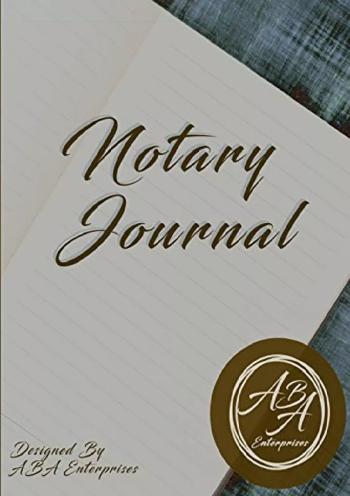 aba enterprises notary journal download pdf read