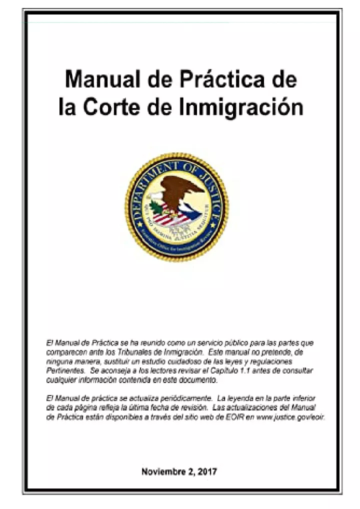 manual de practica de la corte de inmigracion