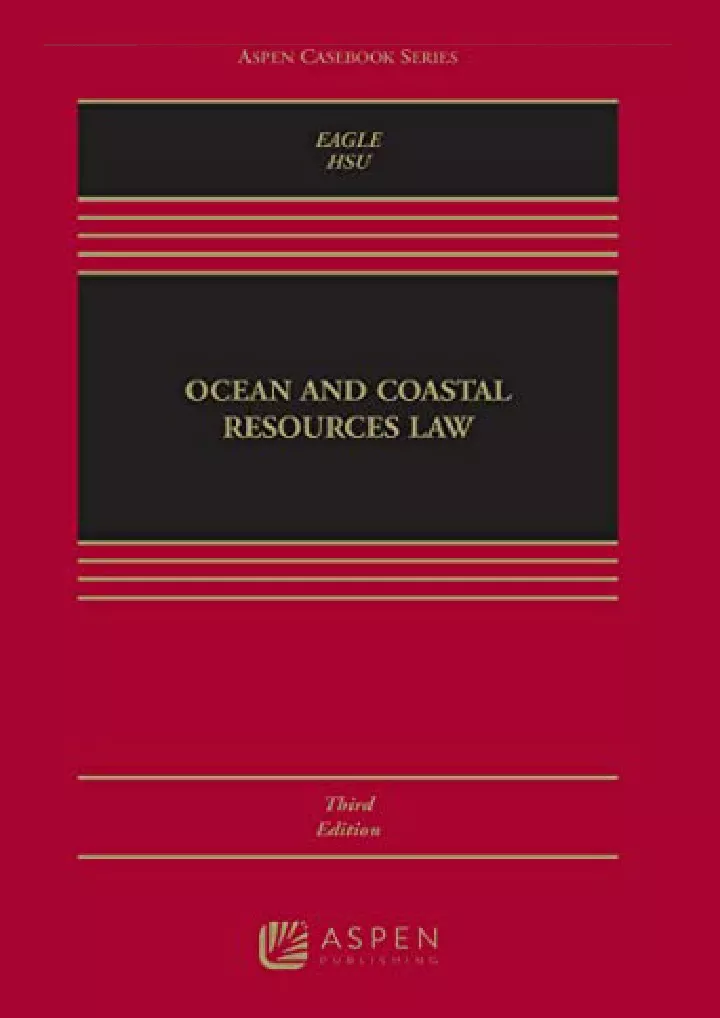 ocean and coastal resources law aspen casebook