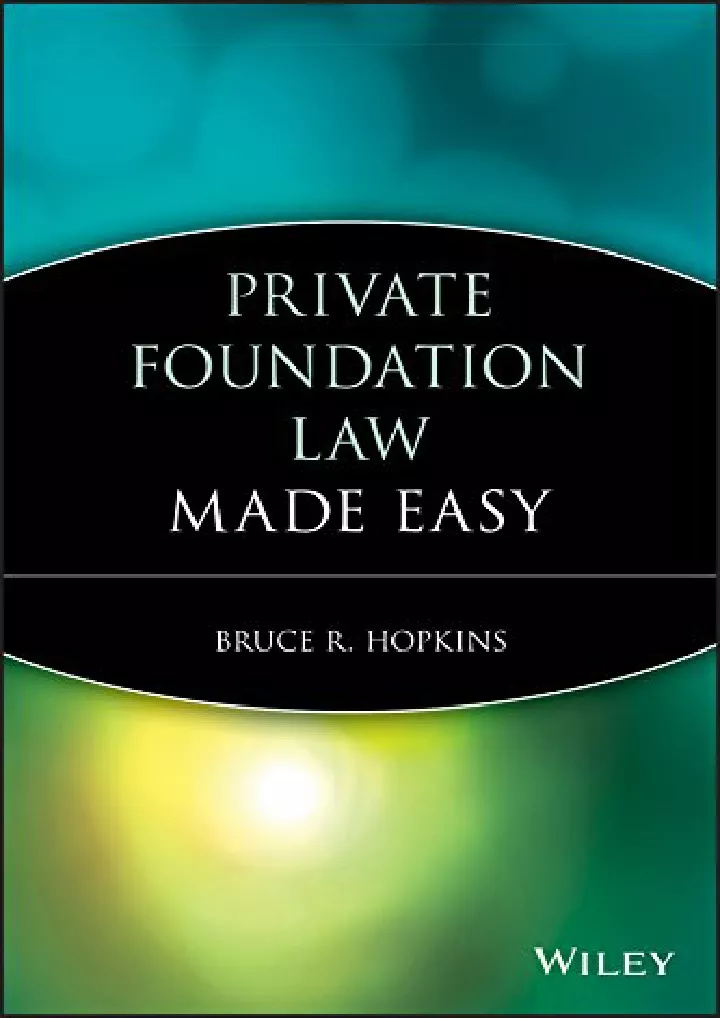 private foundation law made easy download