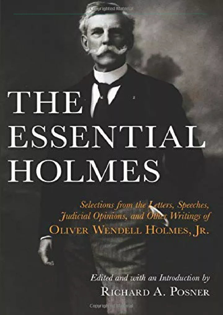 the essential holmes selections from the letters