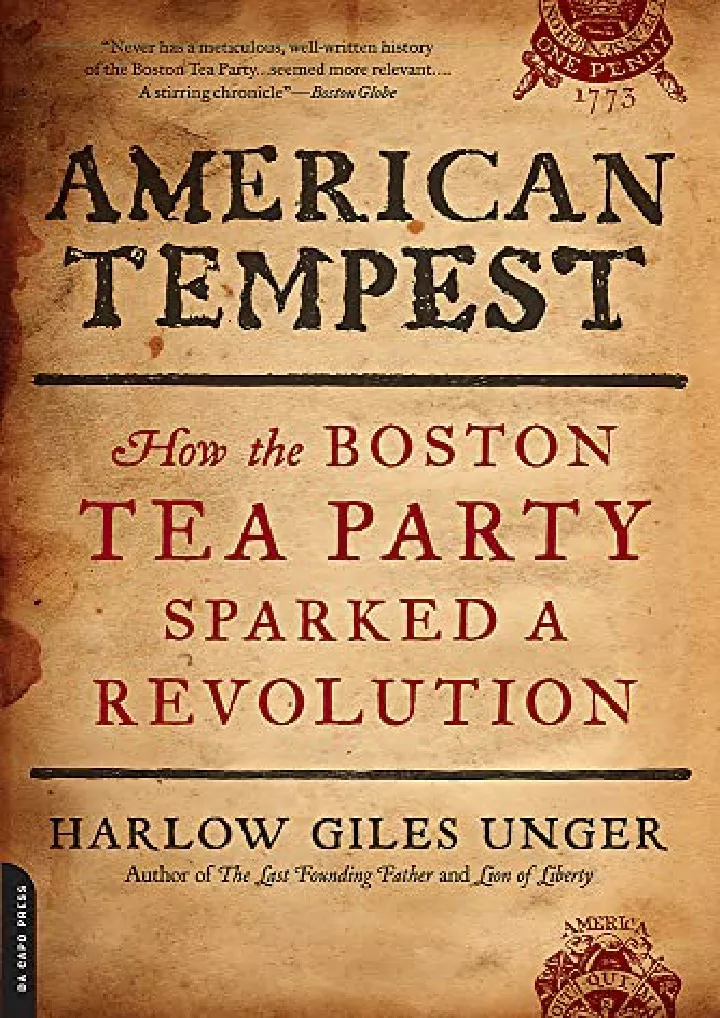 american tempest how the boston tea party sparked