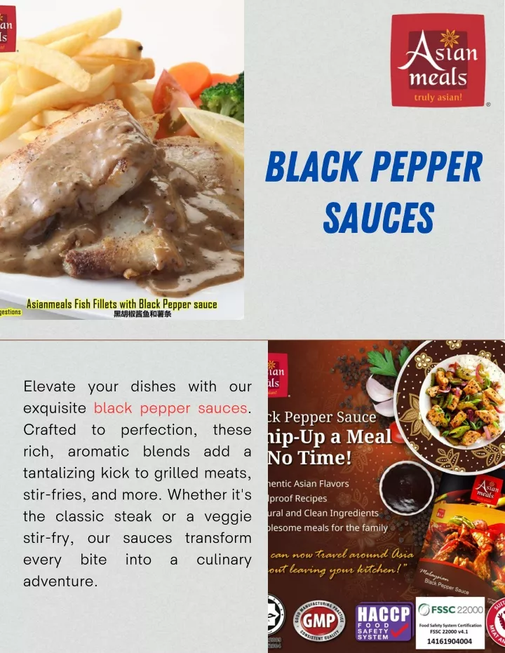black pepper sauces