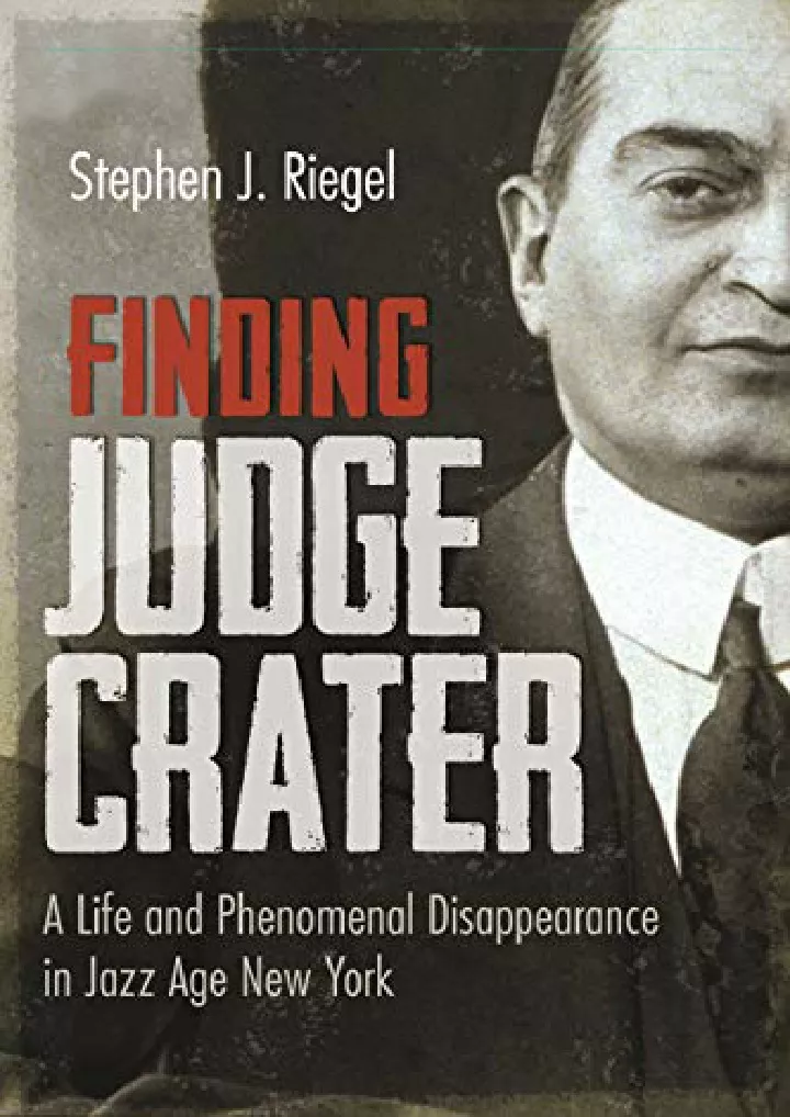 finding judge crater a life and phenomenal