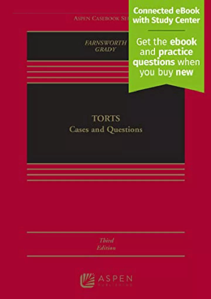 torts cases and questions connected ebook with