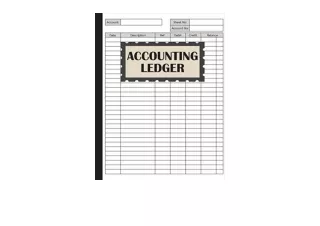 Ebook download Accounting Ledger An Accounting Notebook for Bookkeeping Record B