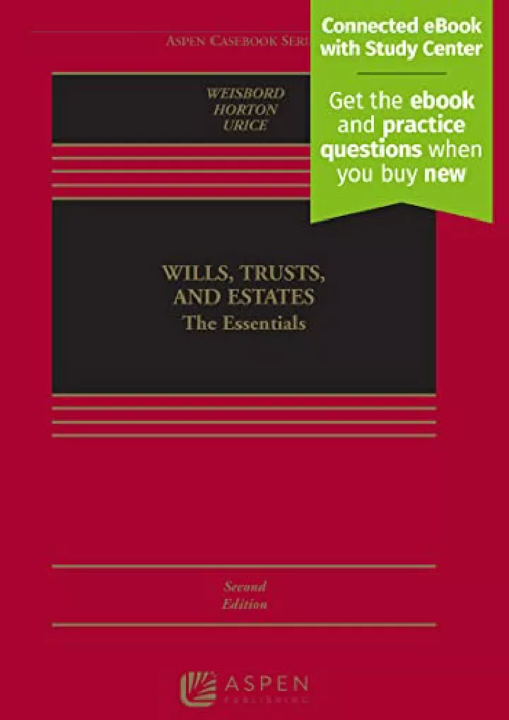 wills trusts and estates the essentials connected