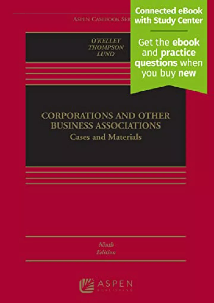 corporations and other business associations