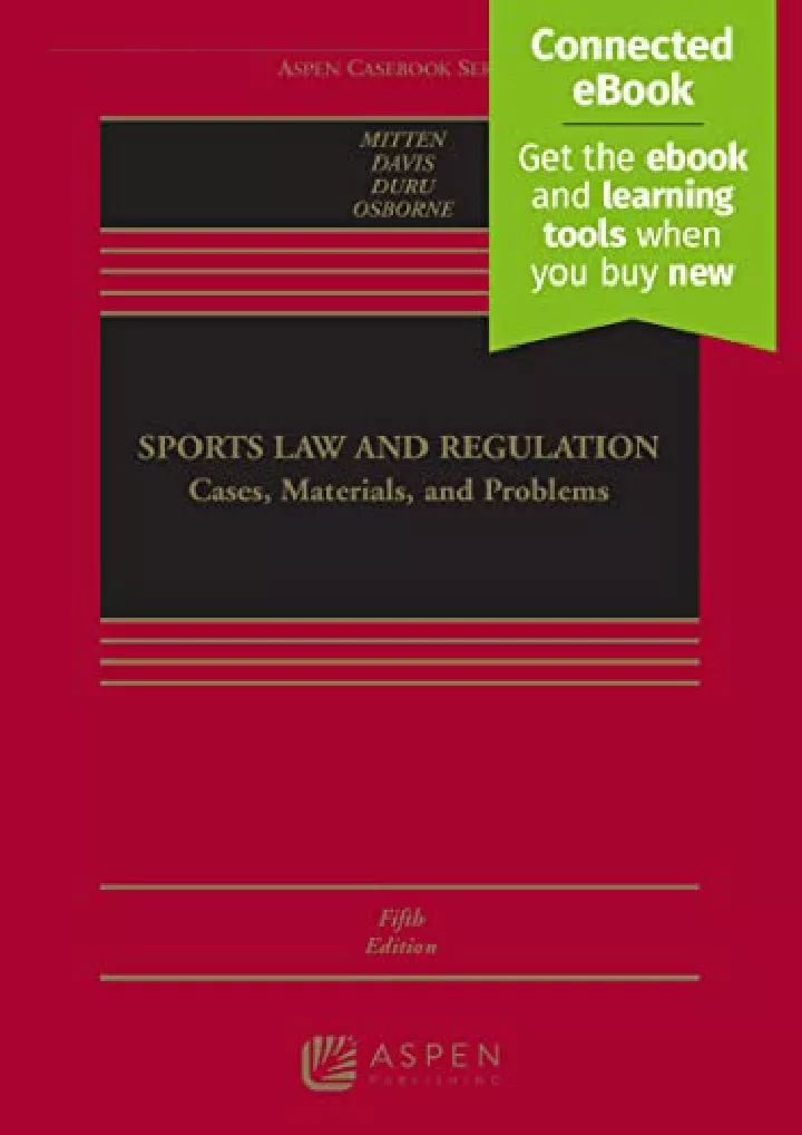 sports law and regulation cases materials