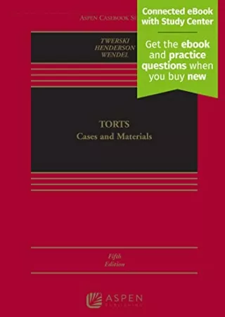 DOWNLOAD/PDF Torts: Cases and Materials (Aspen Casebook) free