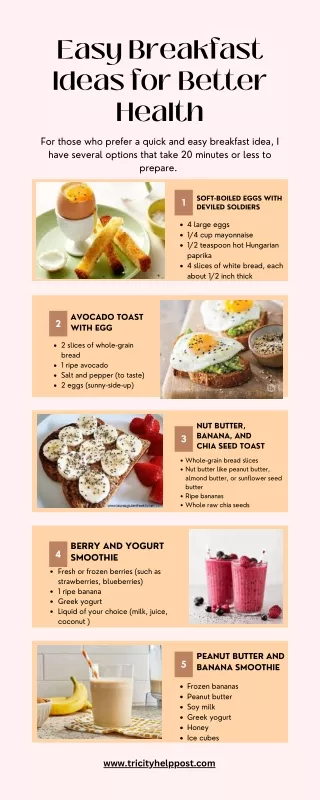 Easy Breakfast Ideas for Better Health